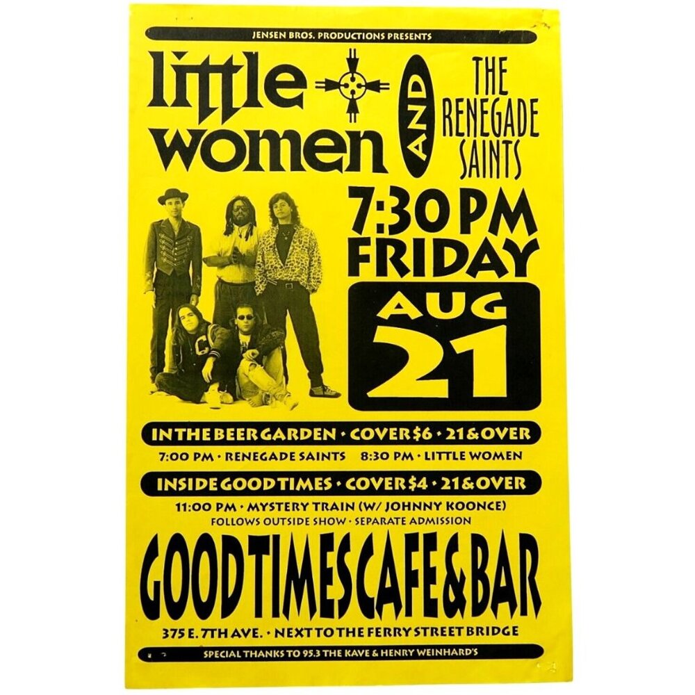 1990s Little Women & Renegade Saints Poster – Eugene OR, Good Times Cafe